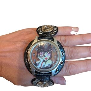 Artistic Black and Silver Watch